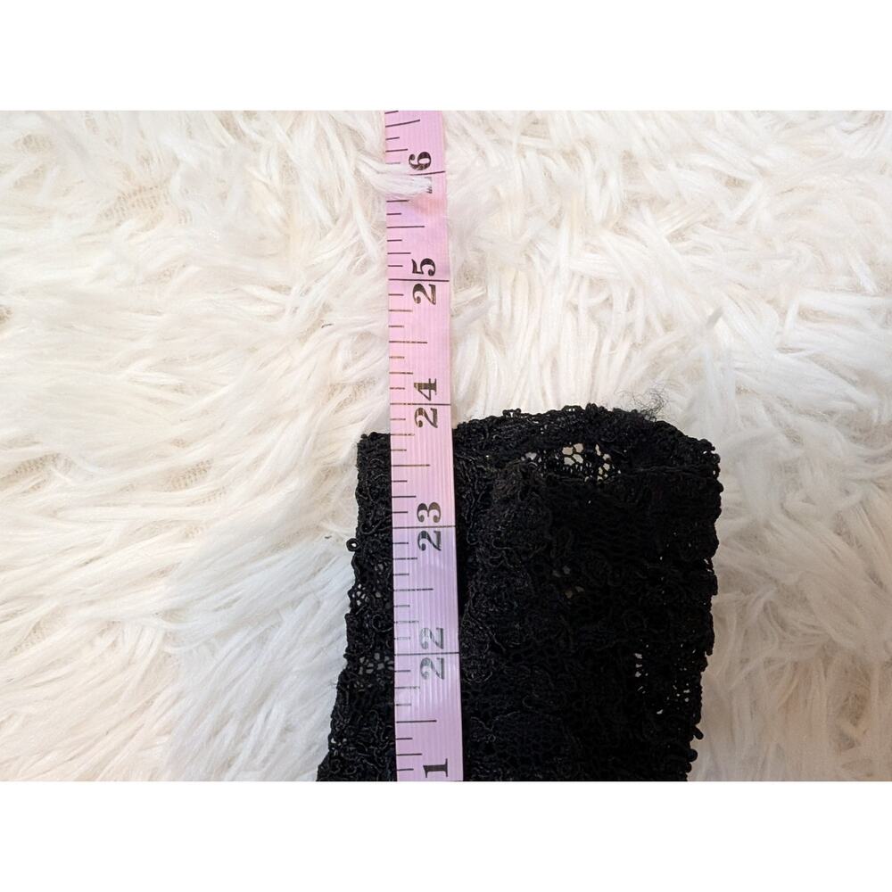 Vintage 80s Betsy & Adam Black Lace Beaded Cocktail Party Dress USA - Picture 9 of 16